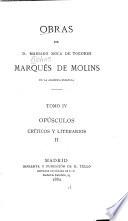 Obras de Mariano Roca de Togores, marqués de Molins