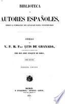 Obras del v. p. m. fray Luis de Granada