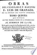 Obras del venerable P. Maestro Fr. Luis De Granada de la Orden de Santo Domingo