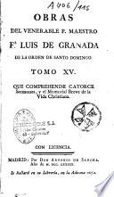 Obras del venerable P. Maestro Fr. Luis De Granada, de la orden de Santo Domingo