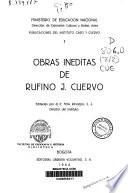 Obras inéditas de Rufino J. Cuervo