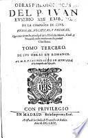 Obras philosophicas P. J. E. Nieremberg ... ethicas, politicas, y phisicas ... Tomo tercero de sus obras en Romance