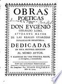 Obras poeticas de Don Eugenio Gerardo Lobo ...