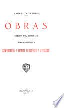 Obras: v.1-v.2. Conferencias y ensayos filosóficos y literarios