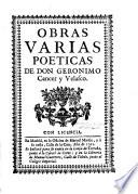 Obras varias poéticas de don Gerónimo Cáncer y Velasco