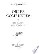 Obres completes: Obra catalana. Pròleg de Josep Carner