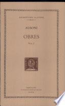 Obres, vol. I