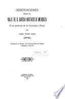 Observaciones acerca del viaje de D. García Hurtado de Mendoza a las provincias de los Coronados y Ancud
