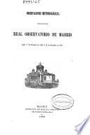 Observaciones meteorológicas efectuadas en el Observatorio de Madrid