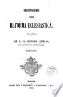 Observaciones sobre Reforma Ecclesiástica