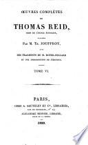 Oeuvres complètes de Thomas Reid, chef de l'école écossaise