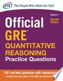 Official GRE Quantitative Reasoning Practice Questions, Second Edition, Volume 1
