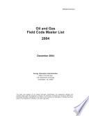 Oil and Gas Field Code Master List 2004