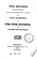 Once discursos para una novena que sirva de preparación a la fiesta del santo nacimiento de Ntro. Señor Jesucristo