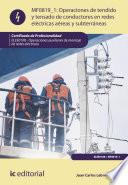 Operaciones de tendido y tensado de conductores en redes eléctricas aéreas y subterráneas. ELEE0108