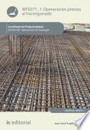 Operaciones previas al hormigonado. EOCH0108