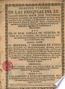 Oracion funebre en las exequias del Excelentissimo Señor Don Fernando Joachin Fajardo de Requesens,y Zuñiga...en 17.de Deziembre 1693...