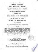 Oración panegirica de Sto. Tomás de Aquino que en la sol. función celebrada en la Iglesia de PP. Predicadores de la Ciudad de Huesca día 7 de Marzo de 1825... dijo Fr. Bartolomé Altemir...