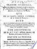 Oración panegírica del glorioso ... San Francisco de Paula