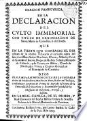Oracion Panegyrica