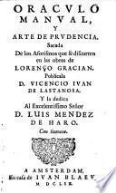 Oraculo manual, y arte de prudencia