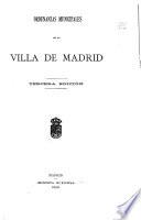 Ordenanzas municipales de la villa de Madrid