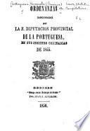 Ordenanzas sancionadas por la H. Diputación provincial de la Portuguesa