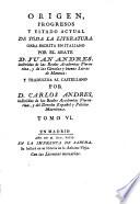 Origen, Progresos Y Estado Actual De Toda La Literatura