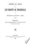 Orígenes del pueblo de San Martín de Provensals
