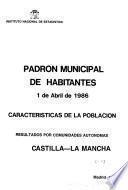 Padrón municipal de habitantes, 1 de abril 1986
