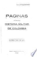 Páginas para la historia militar de Colombia
