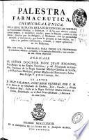 Palestra farmaceutica, chymico-galenica
