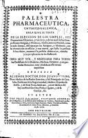 Palestra pharmaceutica, chymico-galenica