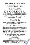 Palestra sagrada, o memorial de Santos de Cordoba con notas y reflexions criticas (etc.)