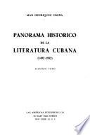 Panorama histórico de la literatura cubana