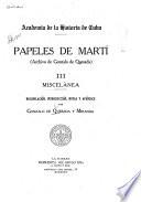 Papeles de Martí: Miscelámea