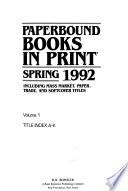 Paperbound Books in Print