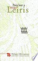 Para Leer a Michel Leiris