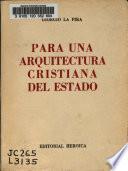 Para una arquitectura cristiana del estado