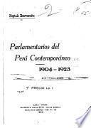 Parlamentarios del Perú contemporáneo, 1904-