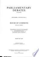 Parliamentary Debates (Hansard).