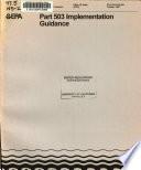 Part 503 Implementation Guidance
