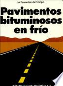 Pavimentos bituminosos en frío