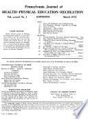 Pennsylvania Journal of Health, Physical Education, Recreation