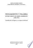 Pensamiento y palabra en recuerdo de María Zambrano (1904-1991)