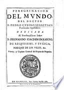 Peregrinacion del mundo del doctor D. Pedro Cubero Sebastian missionario apostolico