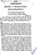 Perfidias, robos, y crueldades, de Napoleon 1o