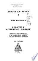Persona y comunidad qʼeqchiʼ