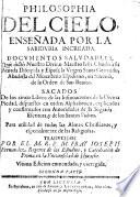 Philosophia del Cielo enseñada por la Sabiduría increada