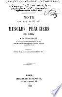 Physiologie médicale. Note sur les fonctions des muscles peauciers du cou